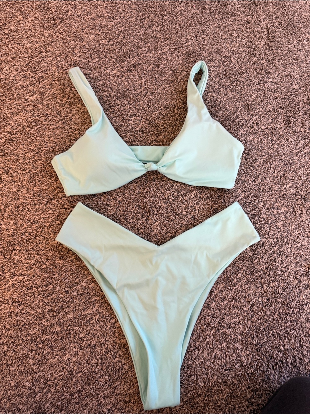 Light Aqua V-Waist Bikini Set